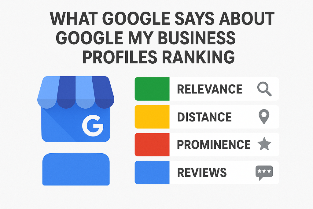 What Google Says About Google My Business Profiles Ranking